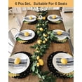 thumbnail image 4 of 15 Inch Round Placemats Set of 6, Green Christmas Tree Non Slip Heat Insulation PP Table Mats, Gold Winter Snowflakes Xmas Vintage Washable Place Mats for Kitchen Dining Party Table Decor, 4 of 7