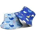 thumbnail image 4 of Sombreros de cubo impresos de ballena de tiburón azul de verano para hombres mujeres sombrero de playa de sombrero solar de ala ancha (10 #) oso de fresa Electrónica, 4 of 7