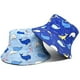 thumbnail image 4 of Sombreros de cubo con estampado de ballena y tiburón azul de verano para hombres y mujeres, sombrero de ala ancha para el sol, gorra de playa (8#) Sailing Electrónica, 4 of 6