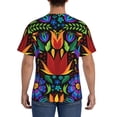 thumbnail image 2 of Naloa Colorful Floral Men's T-Shirt Sport T-shirt Men's Basic Tee Casual Men's Shirt, Round Neck, Short Sleeves - XX-Large, 2 of 5