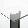 thumbnail image 6 of M&T Displays Tempered Clear Glass Podium with Aluminum Front Panel Black Aluminum Body and Base 43.9 Inch Height Floor Standing Lectern Pulpit Desk, 6 of 8