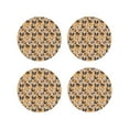 thumbnail image 2 of Disketp Cute Dogs Head Funny Coasters,4 Pcs Leather Coasters With Holder, Perfect Housewarming Hostess Gifts,Protect Furniture From Water Marks Scratch And Damage, 2 of 9