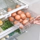 thumbnail image 3 of Caja de almacenamiento grande con asa, ideal para guardar cosas en la cocina, en el armario de la cocina o como caja de refrigerador, 4 piezas, transparente, 3 of 5