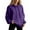 Purple, variant on Women's Solid Color Stand Collar Sweatshirt, Oversized Turtleneck with Drawstring, Pullover Long Sleeve Top for Everyday Casual Wear, Comfortable and Versatile,Army Green,L