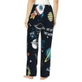 thumbnail image 3 of Sigee Space Print Women's Soft Pajama Pants - Breathable and Comfortable Lounge Sleep Bottoms with Elastic Waistband and Pockets-XX-Large, 3 of 9