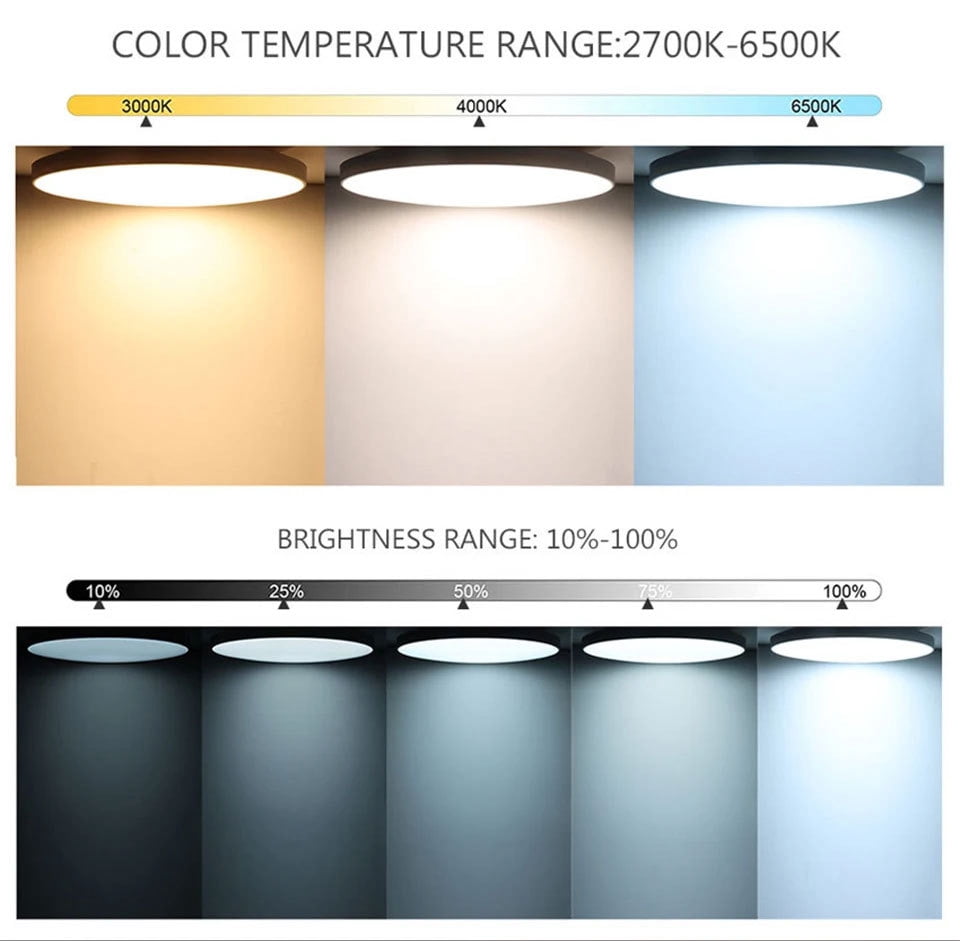 Smart Ceiling Light Flush Mount LED WiFi, Compatible with Alexa Google Home, 3000K-6500K Dimmable Low Profile Ambient Light Fixture for Bedroom Living Room Hallway Kitchen Nursery,12 Inch 30W,RGB
