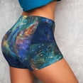 thumbnail image 4 of Balery Colorful Winged Dolphin Pantalones cortos de entrenamiento estampados para mujer, sin costuras, ajustados, para gimnasio, yoga, correr, deportes, ejercicio activo, fitness.-Large, 4 of 8