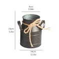 thumbnail image 2 of Staron Vintage Shabby Iron Milk Jug, Garden Plating Flower Vase Pot Decor, Rustic Metal Flower Bucket without Drainage, 2 of 4