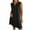 A01_Black, variant on Yghzkop Womens Summer Cotton Linen Dresses V-Neck Short Sleeve Dress Solid Color Beach Sundress Breathable Casual Loose Fit Vacation Essentials