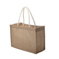 thumbnail image 1 of 2Pcs Tote Bag Large Capacity Storage Organizer Waterproof Vintage Gift Bag Linen Beach Shopping Handbag for Outing, 1 of 10