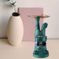 thumbnail image 3 of Estatua con bandeja de almacenamiento de resina, lindas esculturas francesas, llavero, joyería Verde, 3 of 8