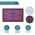 thumbnail image 6 of Purple Boho Placemats Set of 6, Country Abstract Geometric Ethnic Aesthetic Placemats for Dining Table, Place Mats for Kitchen Tabletop, Waterproof Wipeable Dining Table Mats Set, 6 of 9