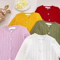 thumbnail image 3 of YOUYEDIAN Girls Cable Knit Cardigan Casual Fashion Warm Button Up Sweater, 3 of 5