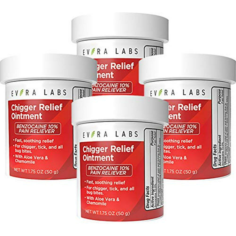 Evora Labs Chigger Ointment Bug Bite Itch and Pain Relief Skin Care