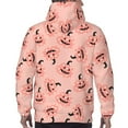 thumbnail image 7 of Pofeuu Smiling Pink Pumpkins Print Mens Casual Hooded Collar Drawstring Hoodies Pullover Sweatshirts Casual Long Sleeve Shirts-Medium, 7 of 7
