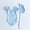 Light Blue, variant on Pretxorve Newborn Girls 1-Piece Swimsuit Short Sleeve Daily Style with Cap Infant Water Activity Swimwear