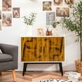 thumbnail image 4 of Gymax Buffet Bahut Armoire de Rangement avec 2 Portes Pieds en Métal Armoire d'Accent 32 Po, 4 of 10