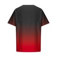 thumbnail image 4 of S-5XL Plus Size Shirts for Men Big & Tall Short Sleeve Tshirts Button Deep V Neck Pullover Gradient Printed Breathable Casual Going Out Tops, 4 of 5