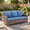1PC-Patio Sofa, variant on OPOHORO Patio Sofa, All-Weather Wicker Outdoor Conversation Sofa with High Back, Olefin Cushions & Wide Armrests for Porch, Patio, Deck & Garden