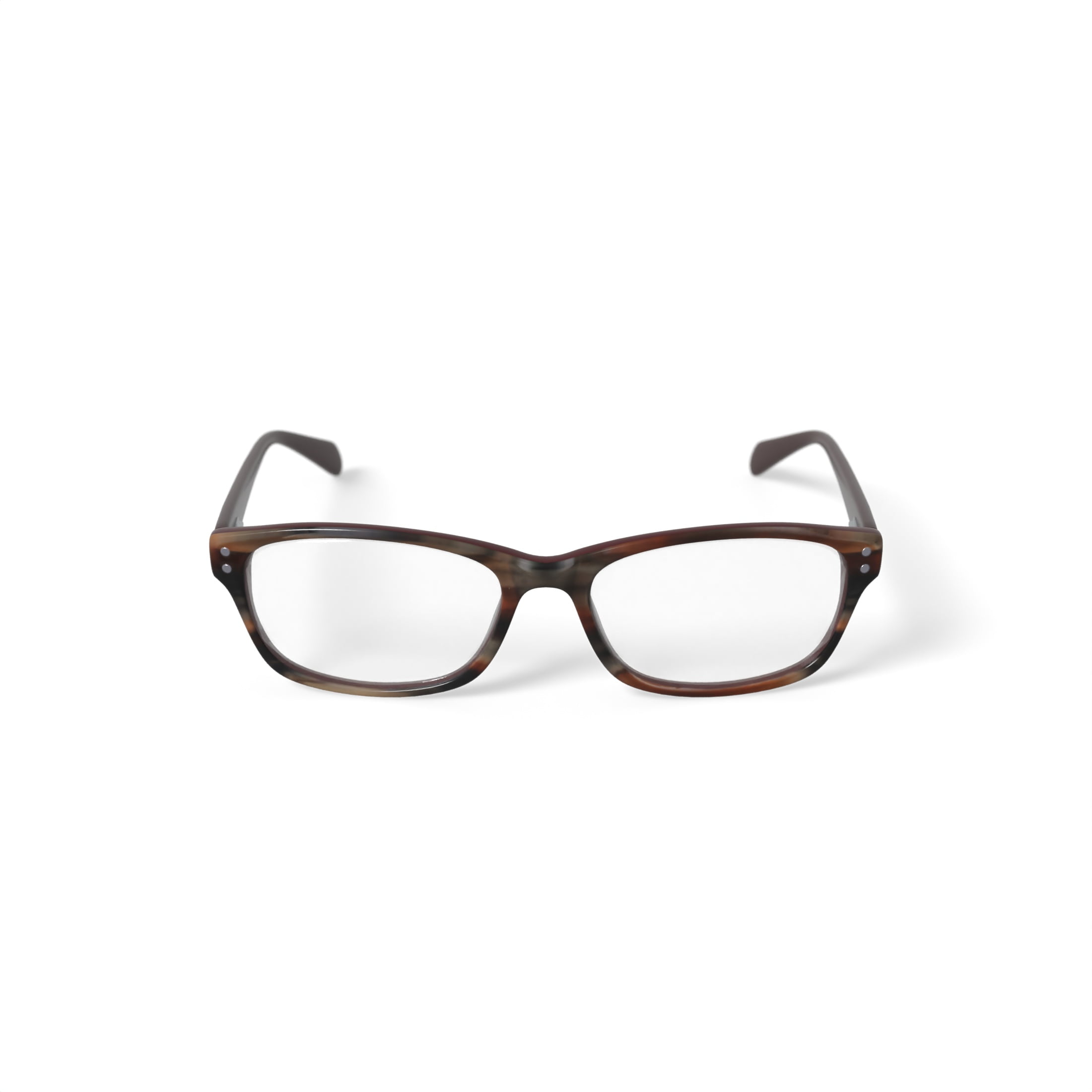 Walmart Women's FM14074 Rectangular Prescription Eyeglasses with Case, Brown
