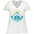 thumbnail image 3 of Inktastic Siesta Key Florida Beach Vacation Women's Plus Size V-Neck T-Shirt, 3 of 5