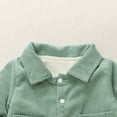 thumbnail image 6 of Umfun Baby Corduroy Collared Romper - Warm Button Down One-Piece Jumpsuit with Flap Pockets and Cuffed Sleeves Trendy Fall Winter Outfit for Infant Boys Girls, 6 of 9