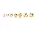 thumbnail image 2 of 430pcs Hollow Flower End Caps Alloy Beads Spacers Fit Making Charm Bracelet Necklace 6/7/10/11/11.5/13/14mm , Gold, 2 of 3