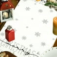 thumbnail image 6 of Yhmxh Christmas Tree Table Runner Snowflake Merry Christmas Table Runner, Winter Xmas Holiday Kitchen Dining Table Decoration for Xmas Party Supplies Indoor Outdoor Home Party Decor 13"x72", 6 of 6