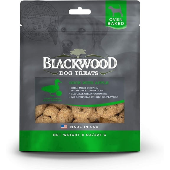 Blackwood Oven Baked Duck & Apple Training Treats for Dogs, 8 oz Pouch