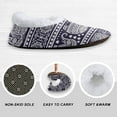 thumbnail image 3 of Unisex Slippers African Indian Animal Elephant Aztec Pattern Coral Fleece Slippers Socks Indoor Cozy Fuzzy Feet Slippers House Slippers, 3 of 7