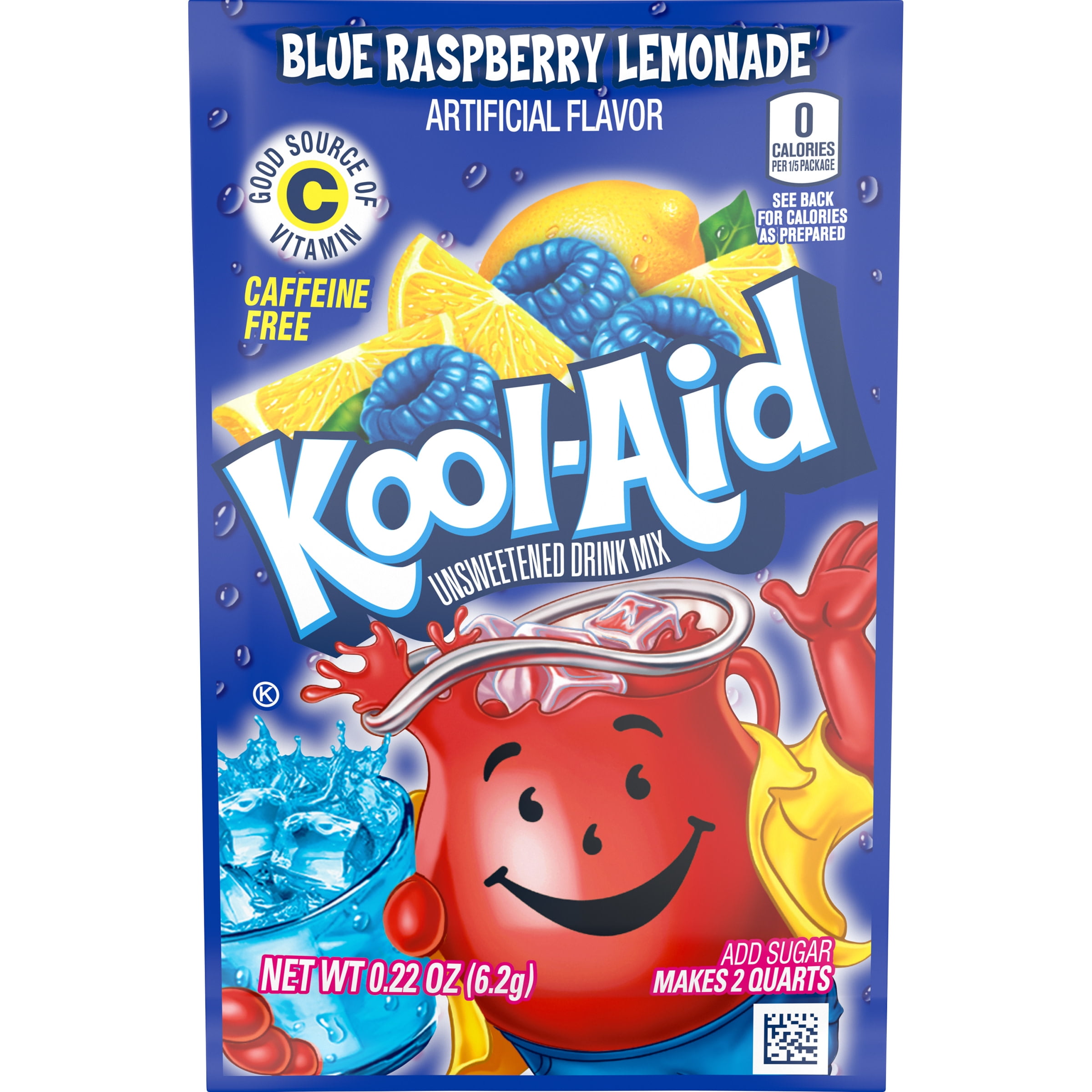 KoolAid Unsweetened Blue Raspberry Lemonade Artificially Flavored