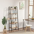 thumbnail image 4 of CubiCubi 5-Tier Ladder Shelf, Storage Rack Shelves with Hooks, Fir, 4 of 6