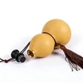 thumbnail image 4 of Handwoven Natural Gourd Water Bottle with Beeswax Seal, Wooden Beverage Container for Daily Drinking and Home Decor, Yellow, 4 of 6