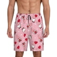thumbnail image 3 of Lsque Gnome With Heart Mens Sleep Pajama Shorts,Short Pajama Pants, Cotton Ultra-Soft Knit-XX-Large, 3 of 9