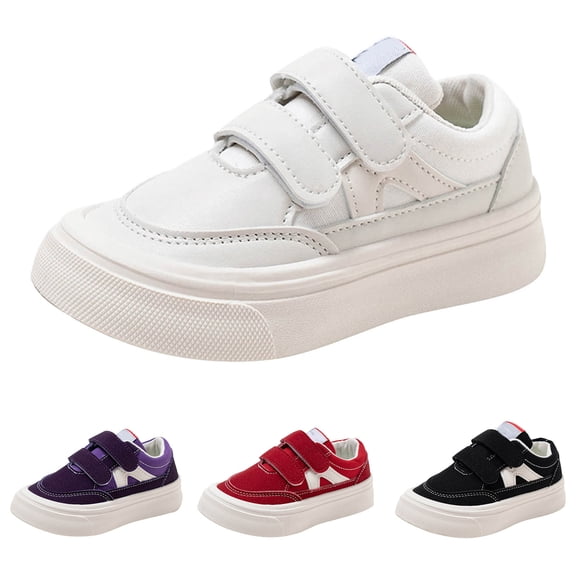 Dakaela Kid Sneakers Girls Boys Casual Walking Running Tennis Shoes Hook and Loops Chunky Platform School Loafers Flats Black Size 9