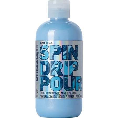 UPC: 0028995504075 | FolkArt Drizzle Flash Pre-Mixed Fluid Pouring Acrylic Paint Sky Flash 9 fl oz