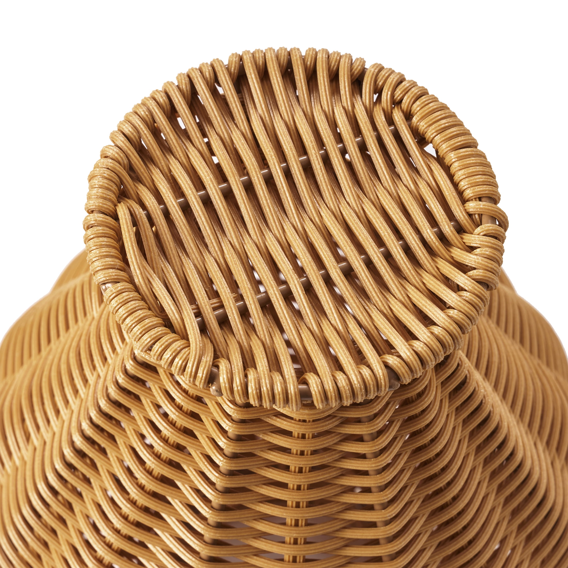 Better Homes & Gardens Indoor Vase, Woven Faux Rattan, 10 in, Light Brown