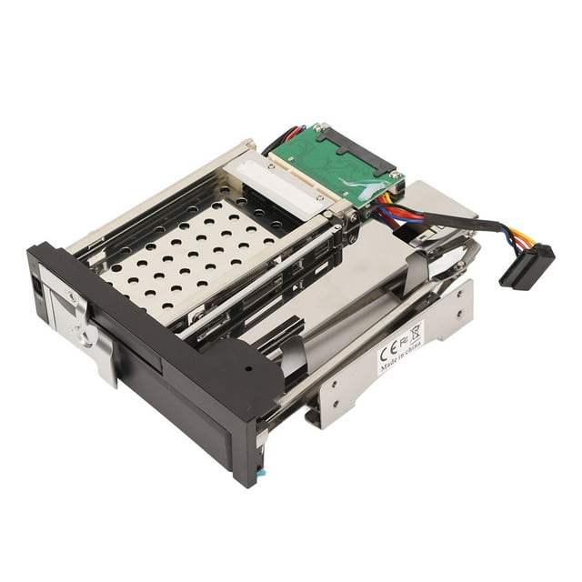 Hard Drive Enclosure, Dual Bay Key Lock Function HDD Tray Trayless Design for Desktop PCs