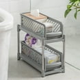 thumbnail image 2 of CNKOO Plastic Storage Shelf with Bins Easy Assemble Shelf Racks for Laundry Room Pantry Drawer, 2 of 10