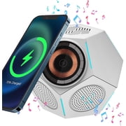 Qoosea Magnetic Wireless Charger Bluetooth Speaker Phone Stand Fast Wireless Charging Station Dock for iPhone Series,Samsung Series and Android