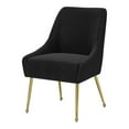 thumbnail image 1 of Side Dining Chair, Steel Metal, Fabric, Black, Gold, Bar Kitchen Pub Cafe Bistro Hotel Restaurant Hospitality, 1 of 10