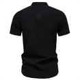 thumbnail image 4 of T-shirts for Men Plus Size under $5 Short Sleeve V-Neck Solid Regular Pullover Casual T-Shirt Black L, 4 of 4