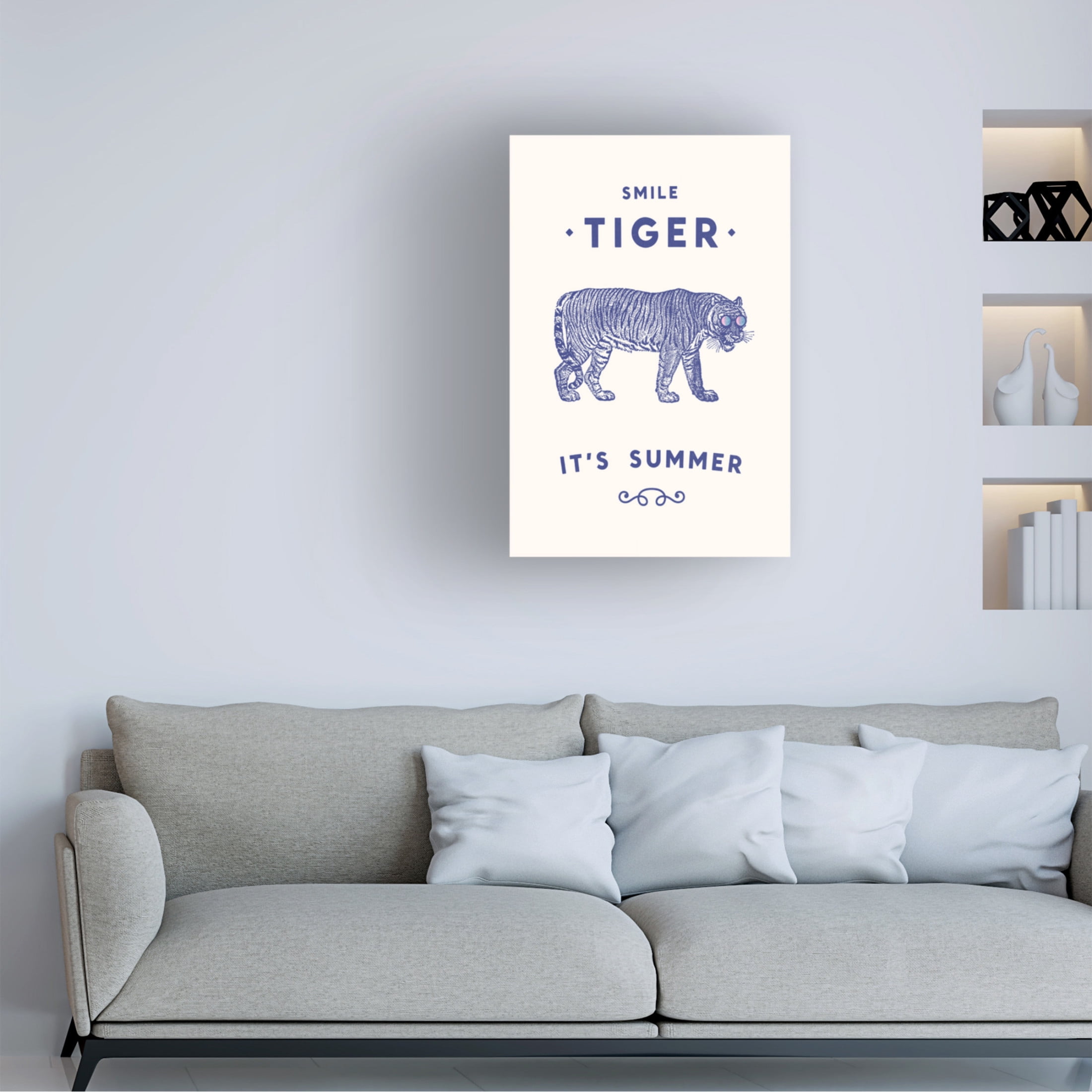 Trademark Fine Art Florent Bodart  Smile Tiger Canvas Wall Art