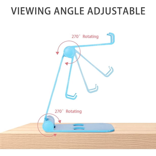 Paquete de 3 soportes para teléfono, soporte portátil de escritorio multiángulo ajustable, compatible con iPhone 12 11 Pro XS XS Max XR X 8 7 6S Plus, Samsung, smartphones (negro+rosa+azul)