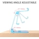 thumbnail image 1 of Paquete de 3 soportes para teléfono, soporte portátil de escritorio multiángulo ajustable, compatible con iPhone 12 11 Pro XS XS Max XR X 8 7 6S Plus, Samsung, smartphones (negro+rosa+azul), 1 of 2