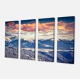 thumbnail image 2 of Winter Alpine Sunset over Hills - Large Landscape Canvas Art Print, 2 of 3