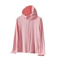 thumbnail image 2 of EchfiProm Women Windbreaker Jacket Pink Lightweight Winter Hooded Waterproof Zip-up Coat, 2 of 7
