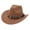 Khaki, variant on Unisex Rivet Trim Felt Cowboy Hat Tibetan Style Western Jazz Fedora Winter Outdoor Hat Royal Blue