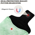 thumbnail image 3 of Haosy Colorful Green Watercolor Golf Mallet Putter Cover Strong Magnetic Leather Golf Club Headcover Closure, 3 of 7