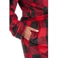 thumbnail image 3 of womens Luxury Plush Robe Mid-length Bathrobe With Pockets, 3 of 3